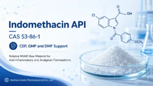 Indomethacin API CAS 53-86-1 with CEP GMP and DMF support for anti-inflammatory and analgesic formulations