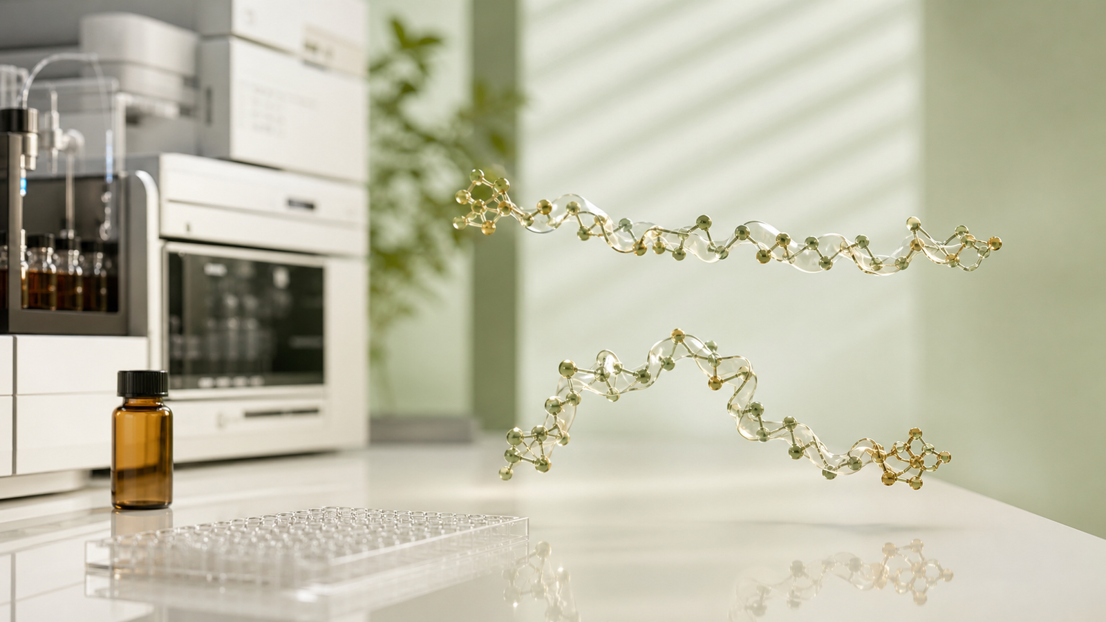 Conceptual analytical visualization of extended and bent Vitamin K2 MK-7 configurations