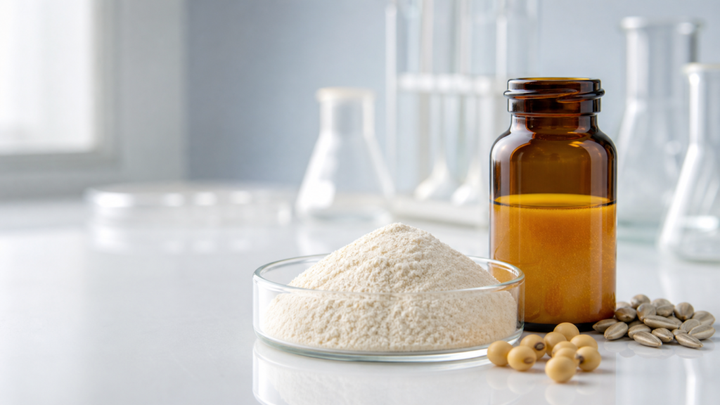 Soybean and sunflower phosphatidylserine powder with 20% liquid PS oil suspension