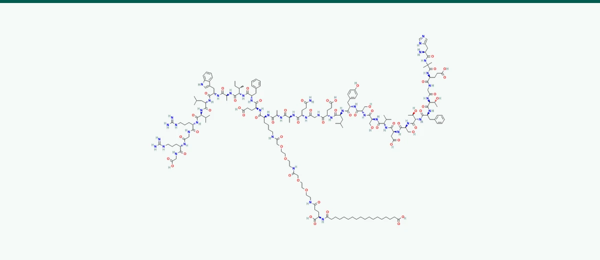 Verified chemical structure of Semaglutide API